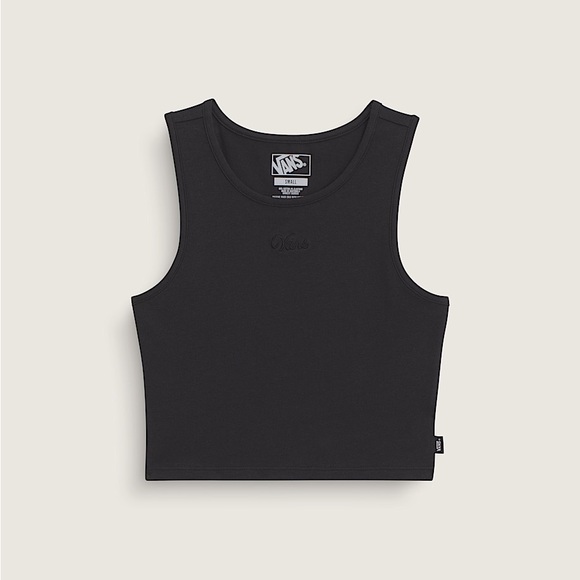 Vans Tops - Vans Black Ribbed Cropped Tank